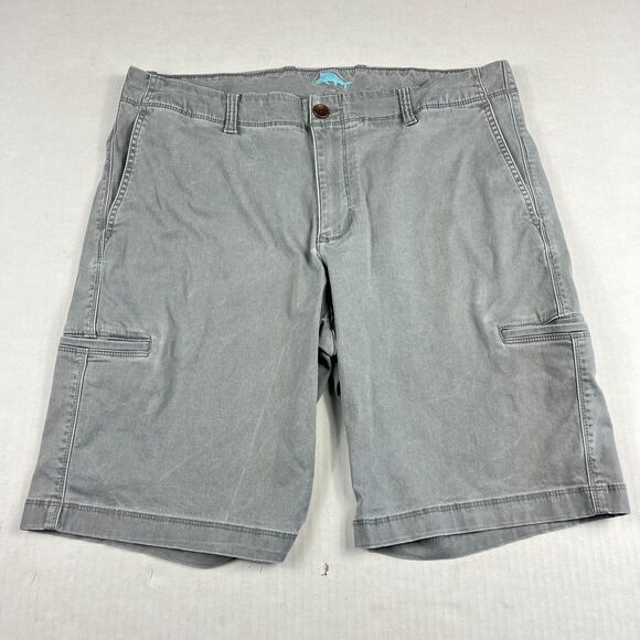 Tommy Bahama Mens Cargo Shorts Gray Classic Fit Summer Travel Utility Size 36 - Picture 1 of 10